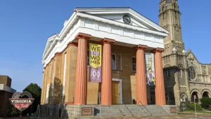 Front of Lynchburg Museum with 4 columns