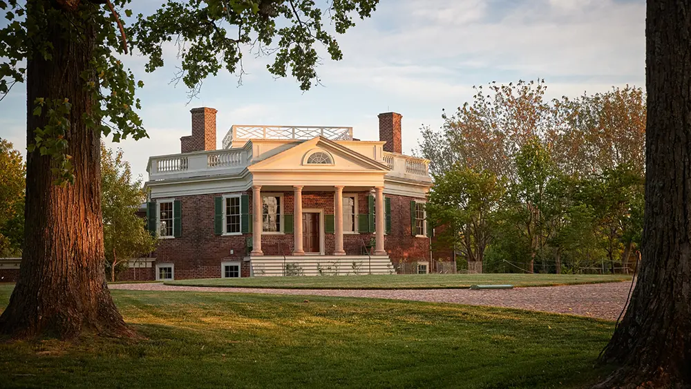 Entrance to Thomas Jefferson’s Poplar Forest home